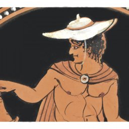 Greek ceramic plate depicting Hermes 3