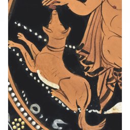 Greek ceramic plate depicting Hermes 4