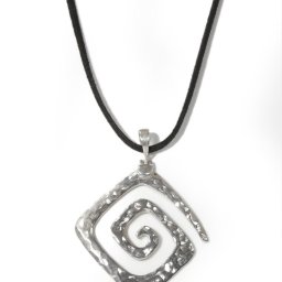 Greek Hammered Spiral Pendant 2