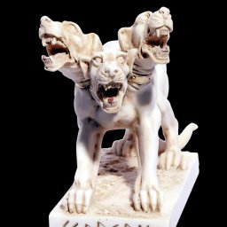 Cerberus greek alabaster statue 1