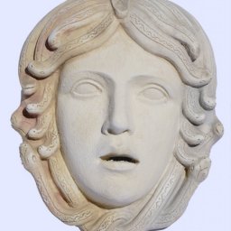 Greek large plaster mask sculpture of Medusa 1