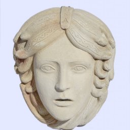 Greek medium plaster mask sculpture of Medusa 1