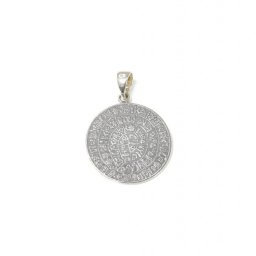 Medium Phaistos Disc greek silver pendant 1