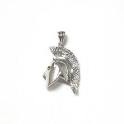 Spartan helmet greek silver pendant 1