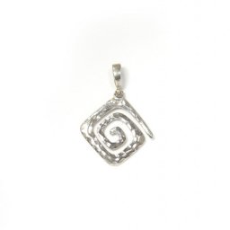 Greek Hammered Spiral Pendant 1