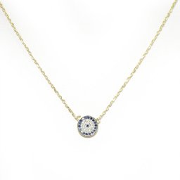 Evil eye gold plated silver necklace with zircon 2