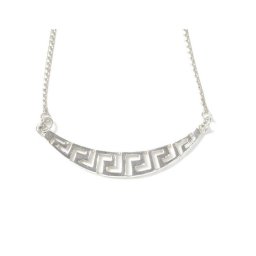 Greek key design - meander silver necklace 1