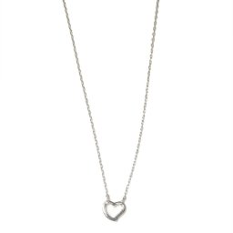 Heart pendant silver necklace 2