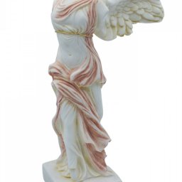 Nike of Samothrace greek alabaster statue with color 1