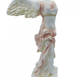 Nike of Samothrace greek alabaster statue with color 4