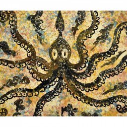 Greek ceramic plate depicting an octopus (20cm) 2
