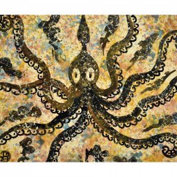 Greek ceramic plate depicting an octopus (28cm) 2