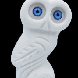Owl small alabaster statue, the symbol of wisdom (No.1) 2