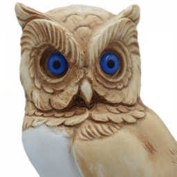 Owl medium alabaster statue with color, the symbol of wisdom 4