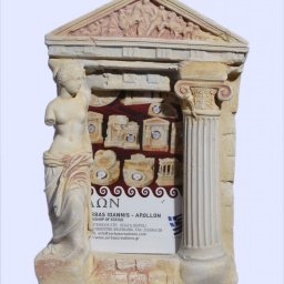 Greek picture frame with Ionic column and Aphrodite the goddess of love and beauty 1