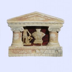 Greek picture frame with Ionic columns and pediment 1