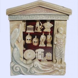 Greek picture frame with the god Poseidon and dolphins 1