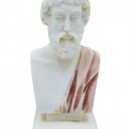 Plato greek alabaster bust statue with color 1