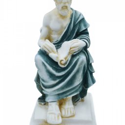 Plato greek alabaster statue with color 1