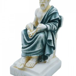 Plato greek alabaster statue with color 2