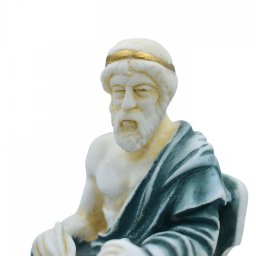 Plato greek alabaster statue with color 3