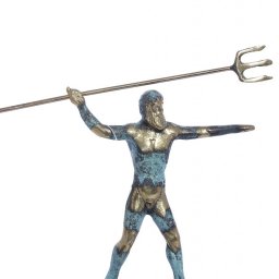Bronze statue of Poseidon holding his Trident 1
