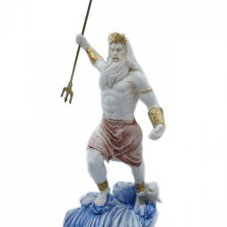 Greek alabaster statue of Poseidon with his trident 2