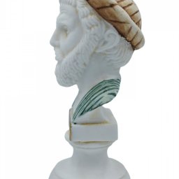 Pythagoras alabaster bust statue with color 3