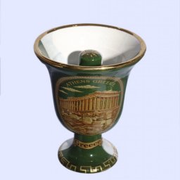 Pythagoras porcelain cup with Acropolis 24Kt gold 2