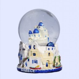 Santorini Snowglobe - Blue base 1