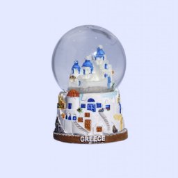 Santorini Snowglobe - Brown base 1