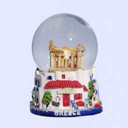 Small Parthenon Snowglobe - Base of traditional greek houses 1