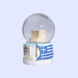 Small Parthenon Acropolis Snowglobe - Base with iconic greek elements  1