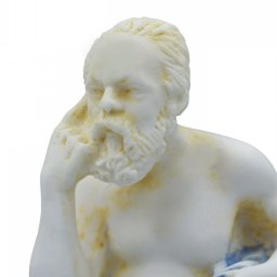 Socrates greek alabaster statue with color 4