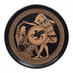 Greek ceramic plate depicting a Greek hoplite slays a Persian soldier (28cm) 1