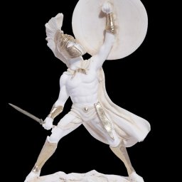 Spartan warrior greek alabaster statue 1