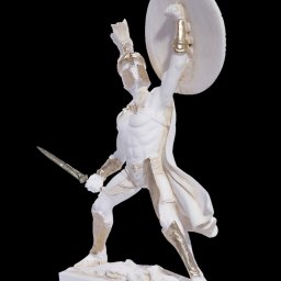 Spartan warrior greek alabaster statue 4