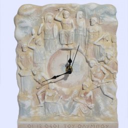 Plaster table - wall clock with the Twelve Olympians Gods (full-body) 1