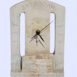 Plaster table - wall clock with the Acropolis of Athens 1