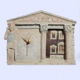 Greek picture frame and table clock with Athena goddess of wisdom  1