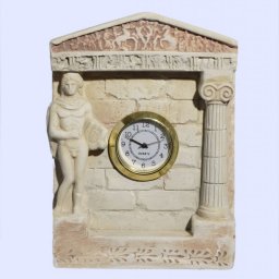 Plaster table clock with Apollo the ancient greek god of the sun and music 1