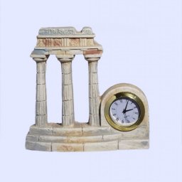 Plaster table clock with Tholos of Delphi 1