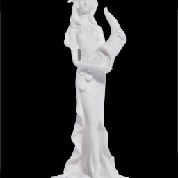 Tyche, Fortuna, goddess of fortune and luck, greek alabaster statue 1