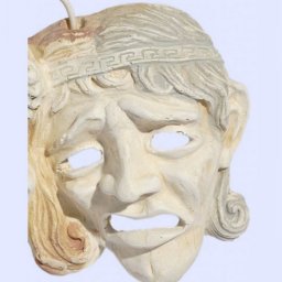 Comedy and drama greek plaster mask statue 3