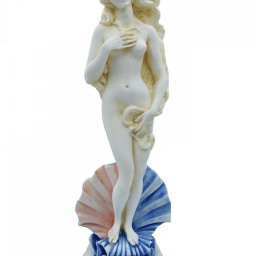 Aphrodite on a shell, Birth of Venus, Greek alabaster statue with color 1
