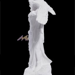 Zeus with eagle and thunder, greek alabaster statue 2