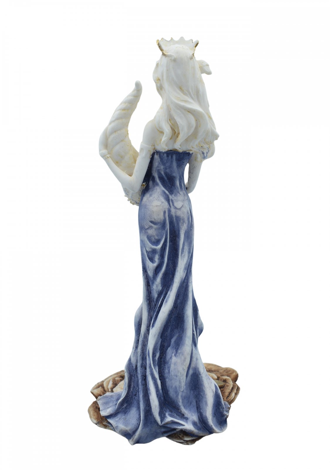 Tyche, Fortuna, the goddess of fortune, greek alabaster statue with color