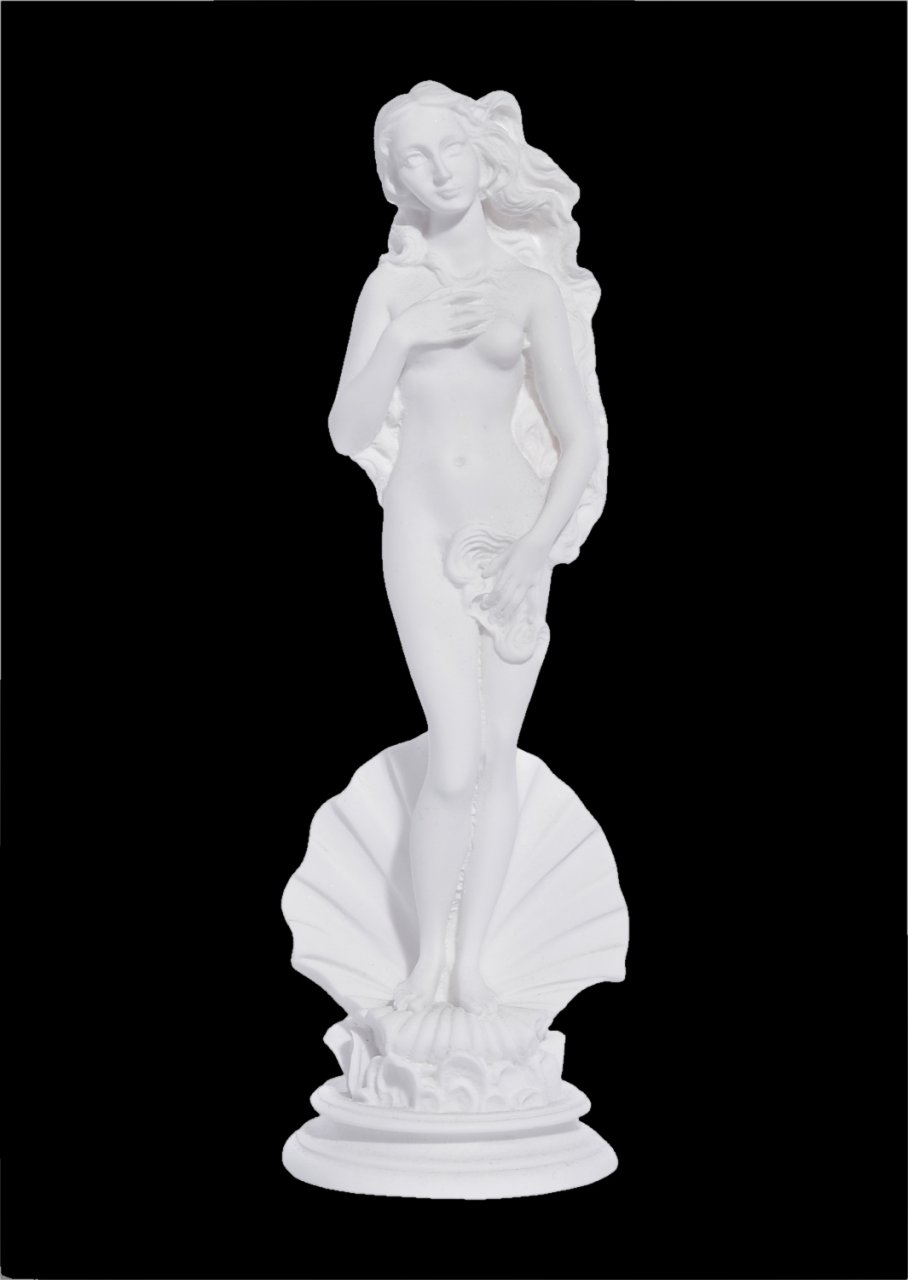 Aphrodite on a shell small greek alabaster statue