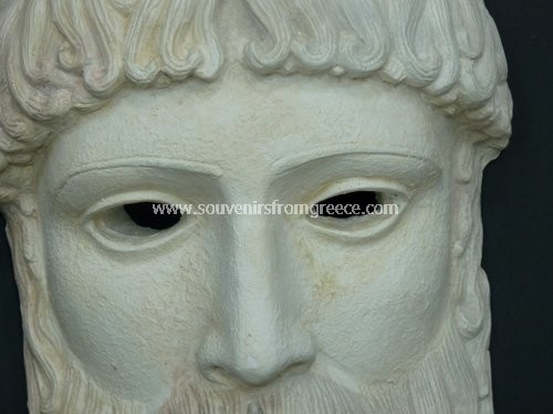 Zeus plaster greek mask Greek statues Greek masks
