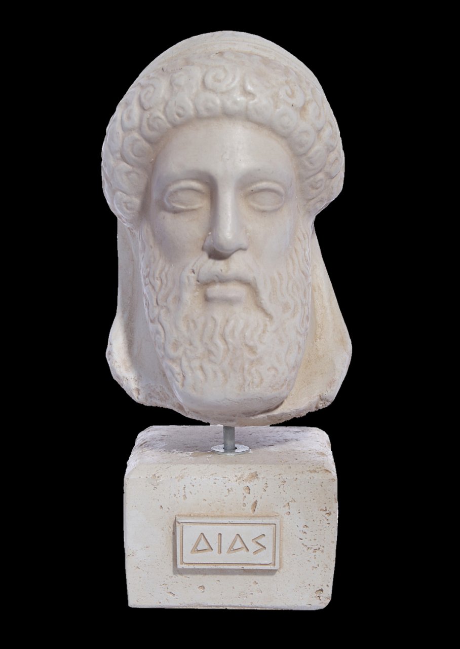 Zeus greek plaster bust statue